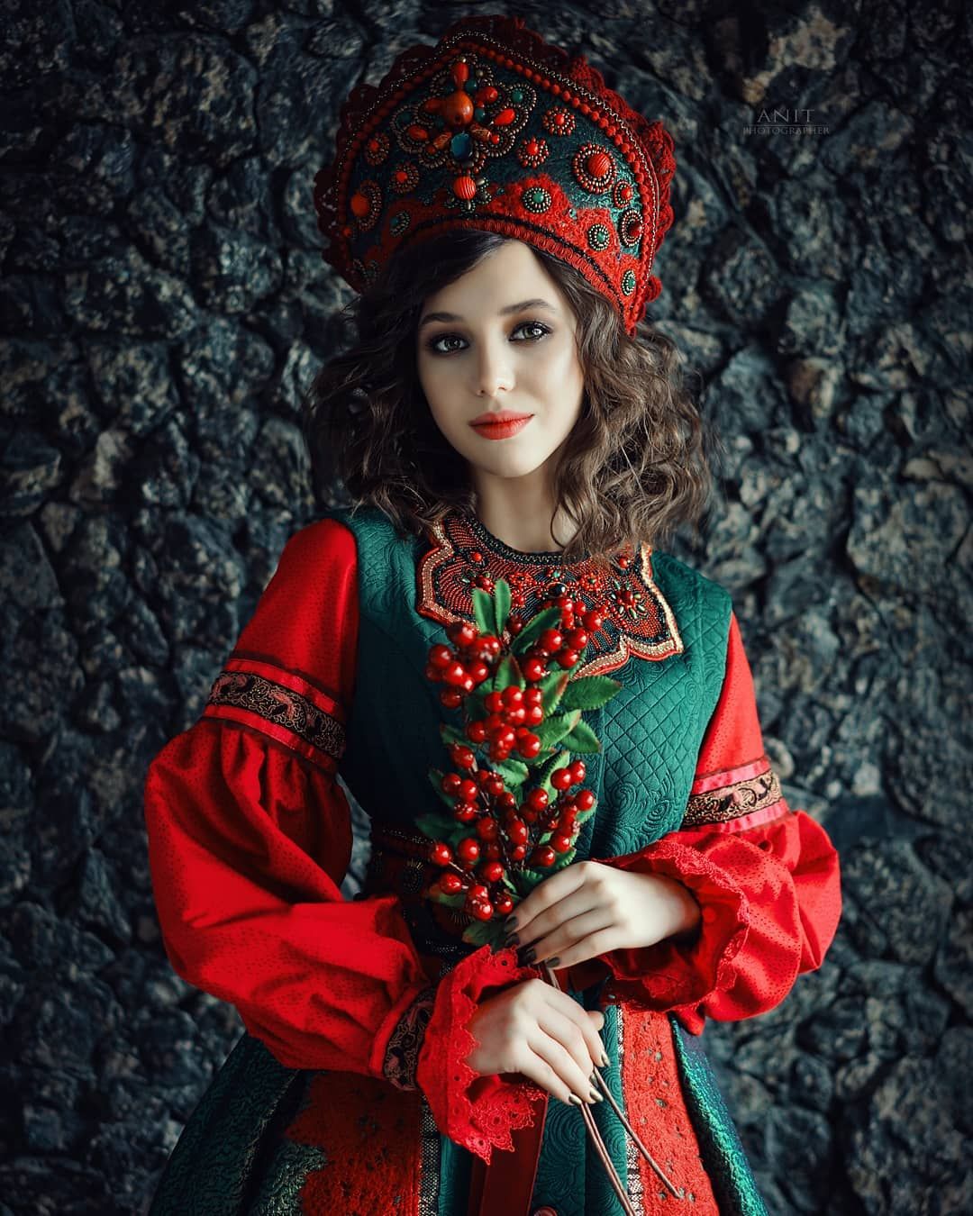 Nude girl Women in Slavic costumes in Perm