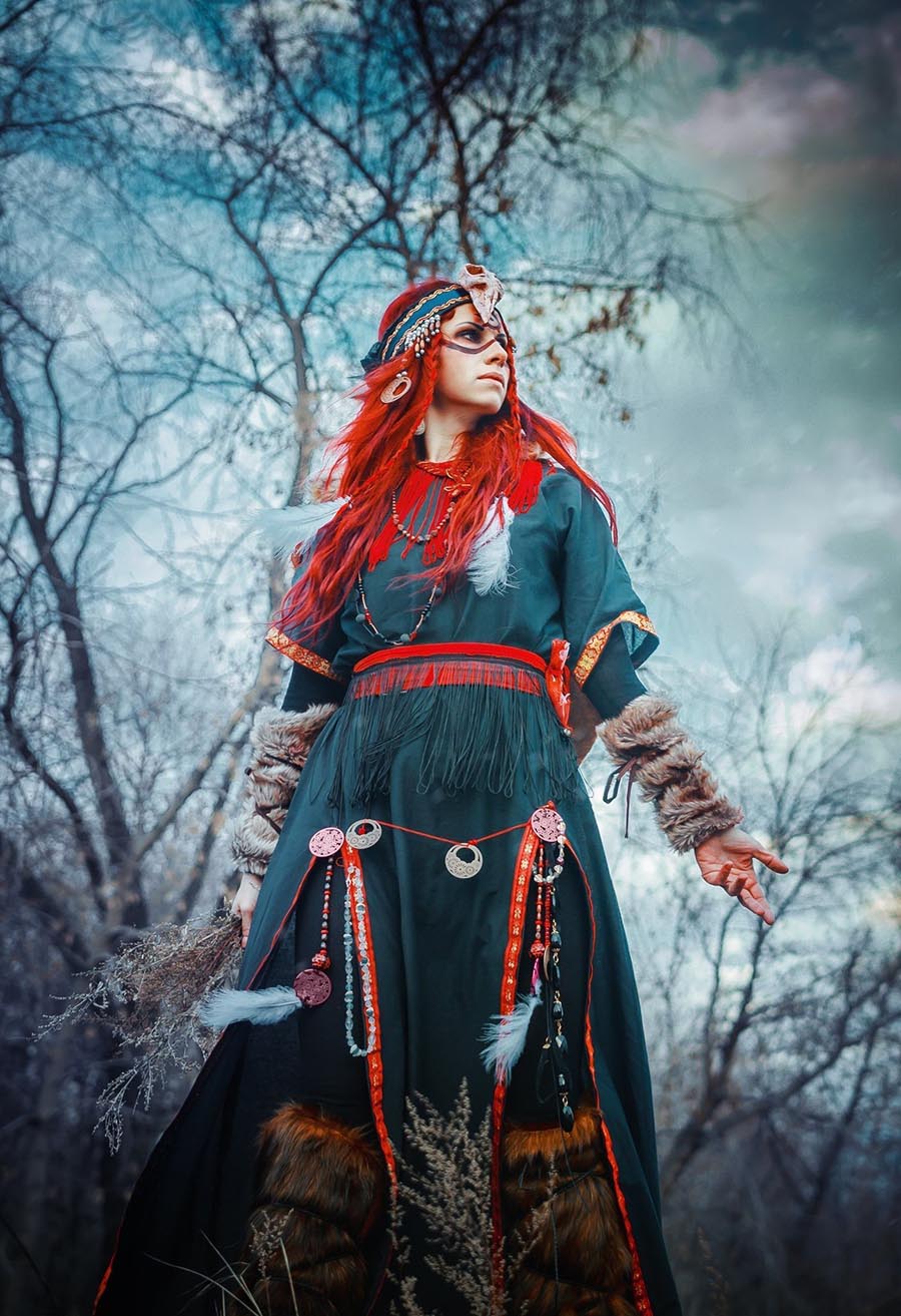 Girls in Slavic costumes underwear in Perm