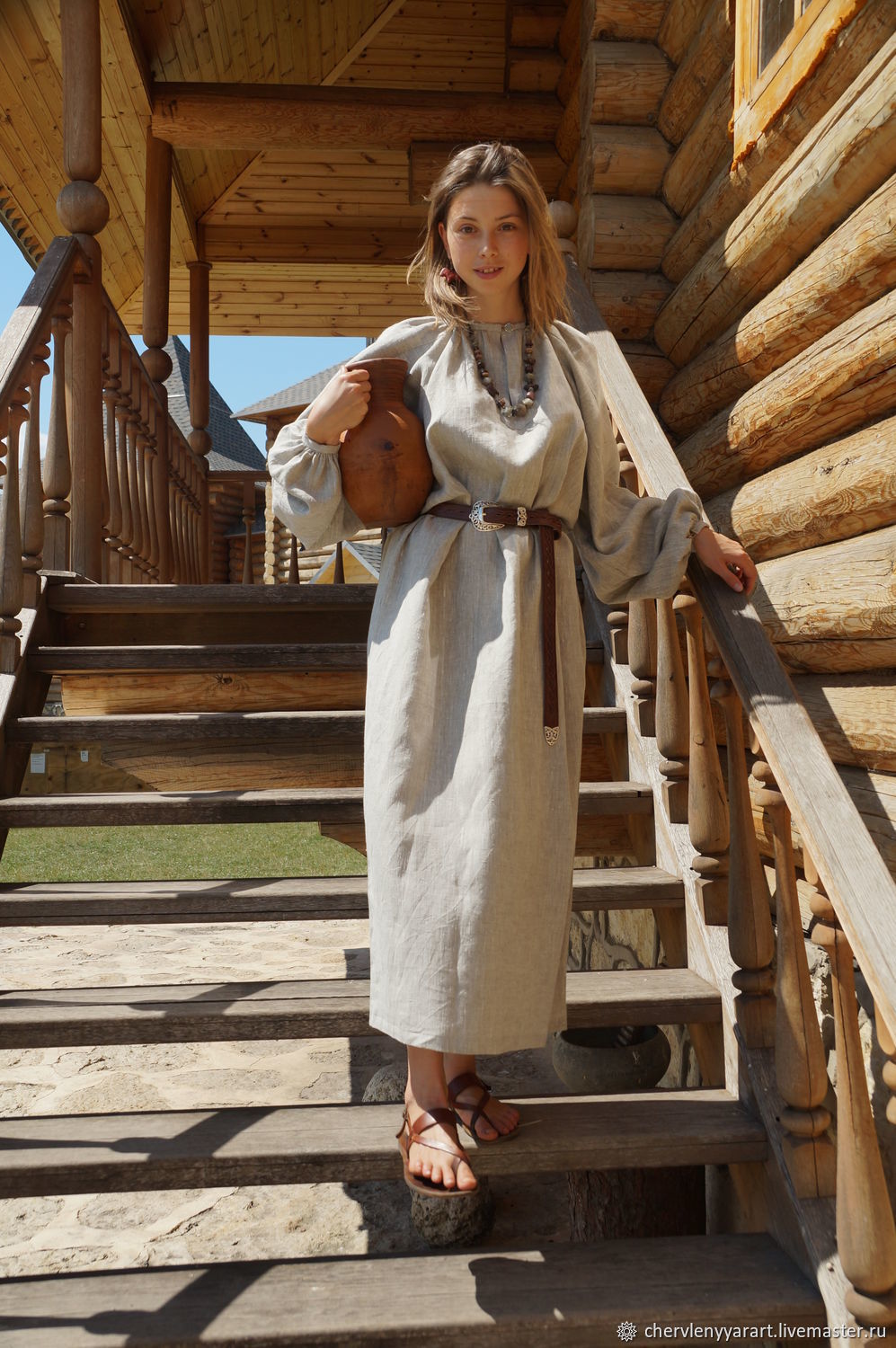 Girls in Slavic costumes in Perm