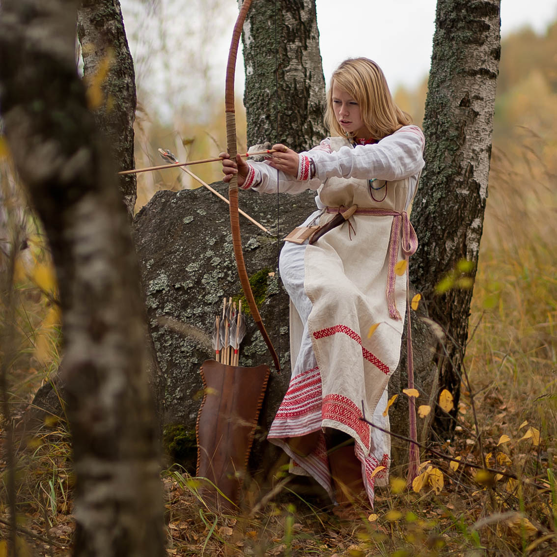 Sexy photo Girls in Slavic costumes in Perm