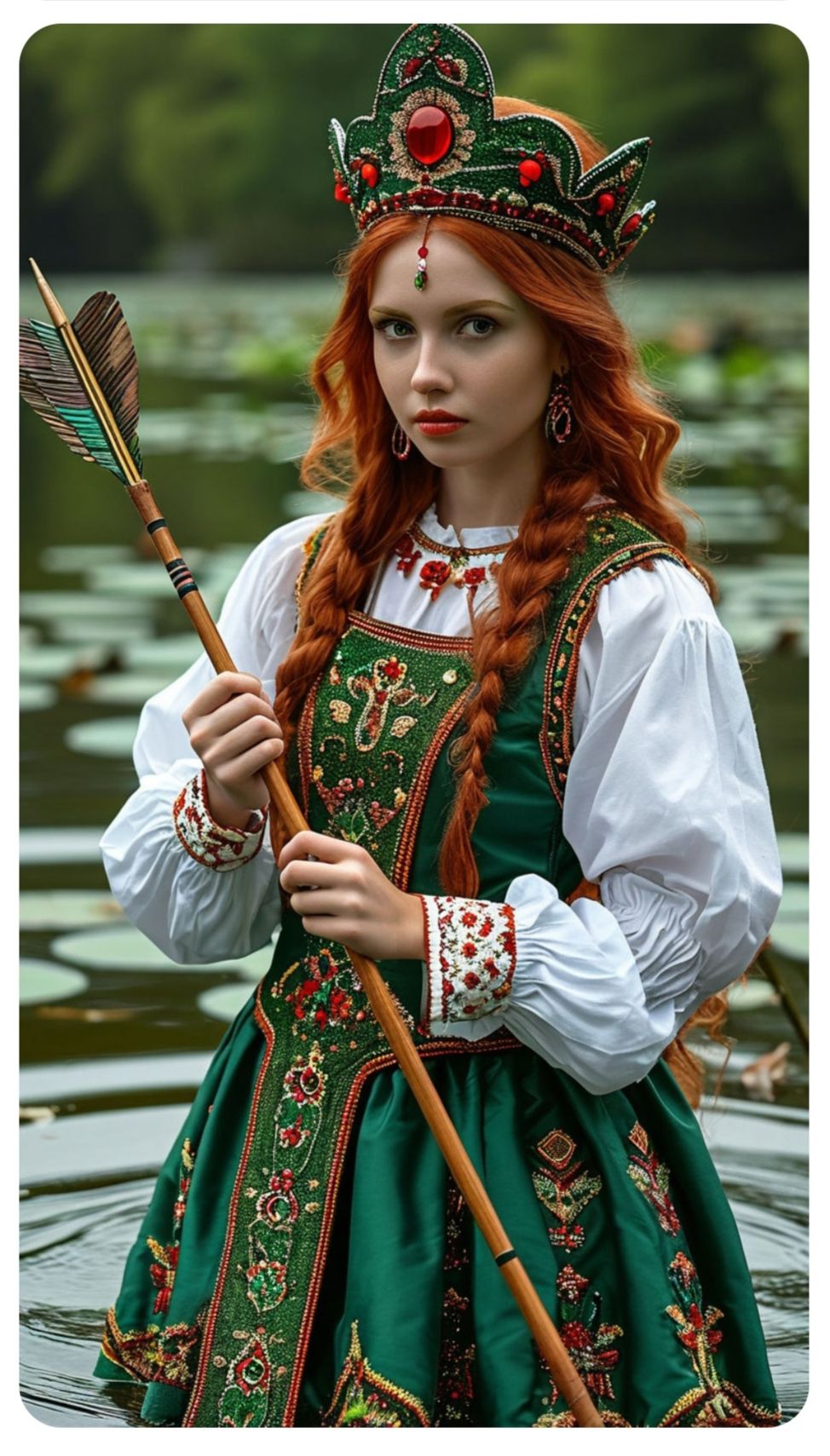 Nude girl Girls in Slavic costumes in Perm